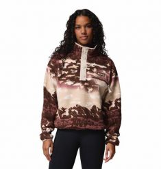 Bluza Kobieta COLUMBIA Helvetia™ II Printed Cropped Half Snap. Brązowe bluzy bez kaptura damskie Columbia, s, z materiału. Za 498.00 zł.