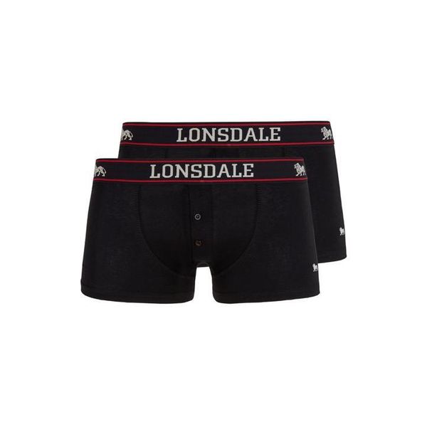 Bokserki Lonsdale Oakworth. Czarne bokserki męskie Lonsdale, bez wzorów, z materiału. Za 137.50 zł.