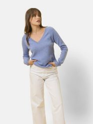 Just Cashmere Kaszmirowy sweter "Phoebe" w kolorze błękitnym rozmiar: XXL. Niebieskie swetry klasyczne damskie Just Cashmere, xxl, z kaszmiru, bez kołnierzyka. Za 419.69 zł.