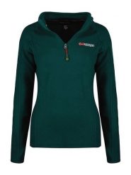 Geographical Norway Bluza polarowa "Tug" w kolorze ciemnozielonym rozmiar: M. Zielone bluzy bez kaptura damskie Geographical Norway, m, z polaru. Za 78.84 zł.