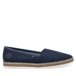 Espadryle Rieker. Niebieskie espadryle damskie Rieker, bez wzorów, bez obcasa. Za 269.99 zł.