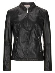 Milestone Skórzana kurtka "Jasmine" w kolorze czarnym rozmiar: 44. Czarne kurtki damskie Milestone, bez wzorów, bez kaptura. Za 347.99 zł.