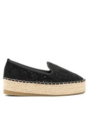 DeeZee Espadryle WSS20459-01 Czarny. Czarne espadryle damskie DeeZee, bez wzorów, z materiału, bez obcasa. Za 61.99 zł.