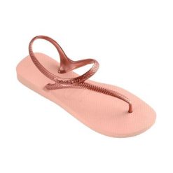 Klapki Havaianas Model Flash Urban Kolor Rose. Czerwone klapki damskie Havaianas, bez wzorów, z gumy, bez obcasa. Za 83.99 zł.
