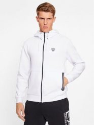 EA7 Emporio Armani Bluza 8NPM20 PJ4EZ 1100 Biały Regular Fit. Białe bluzy bez kaptura męskie EA7 Emporio Armani, m, z syntetyku. Za 399.99 zł.