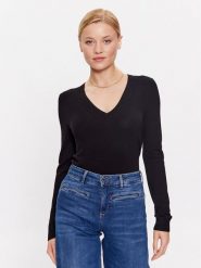 Liu Jo Sweter WF3127 MA18F Czarny Regular Fit. Czarne swetry klasyczne damskie Liu Jo, m, z wiskozy, bez kołnierzyka. Za 729.99 zł.