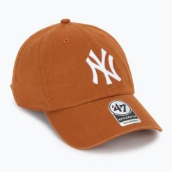 Czapka z daszkiem 47 Brand MLB New York Yankees CLEAN UP. Brązowe czapki męskie 47 Brand, bez wzorów. Za 94.99 zł.