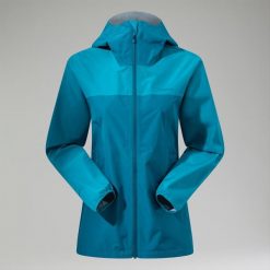 Kurtka przeciwdeszczowa damska Berghaus Deluge Pro 3.0. Niebieskie kurtki damskie Berghaus, s, bez kaptura. Za 329.99 zł.