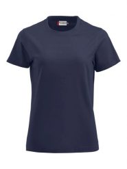 Clique Premium-T Women T-shirt z okrągłym dekoltem, bawełna – dark navy. Niebieskie t-shirty damskie CLIQUE, m, bez wzorów, z bawełny, bez kołnierzyka. Za 110.26 zł.
