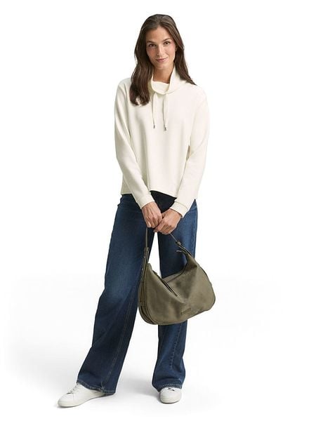 Tom Tailor Bluza w kolorze kremowym rozmiar: XL. Brązowe bluzy bez kaptura damskie Tom Tailor, xl. Za 124.95 zł.
