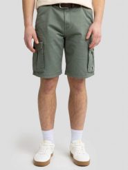 Szorty męskie z kieszeniami cargo khaki Morrise 303. Zielone szorty męskie Big Star, z bawełny, bez kołnierzyka. Za 179.99 zł.
