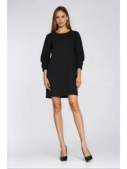 Nife Sukienka w kolorze czarnym rozmiar: 36. Czarne sukienki damskie Nife, bez wzorów, bez kołnierzyka, bez ramiączek, mini. Za 158.47 zł.