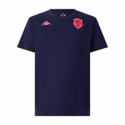 T-shirt Stade Français LA84 SFP. Niebieskie t-shirty męskie Kappa, bez wzorów, bez kołnierzyka. Za 293.00 zł.