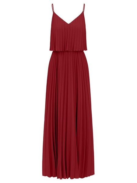 APART Sukienka w kolorze bordowym rozmiar: 46. Czerwone sukienki damskie Apart, bez wzorów, bez kołnierzyka, bez ramiączek, maxi. Za 230.53 zł.