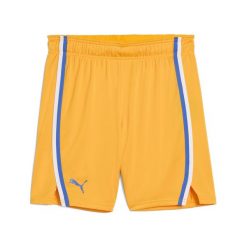 Męskie koszykarskie szorty meczowe Maccabi PUMA Gold Fusion Yellow. Żółte szorty męskie Puma, bez kołnierzyka. W wyprzedaży za 189.00 zł.