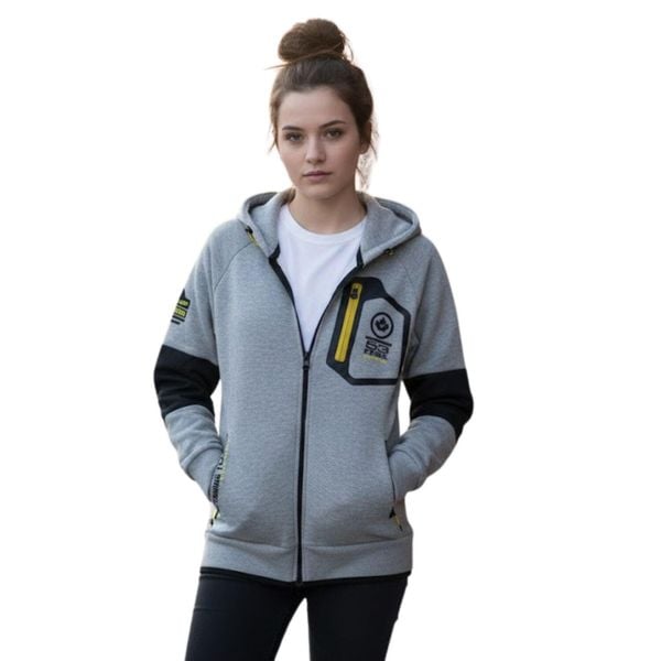 Bluza turystyczna damska Canadian Peak Gamiteak. Szare bluzy sportowe damskie Canadian Peak, s, bez wzorów, z dresówki, bez ramiączek, z kapturem. Za 187.04 zł.