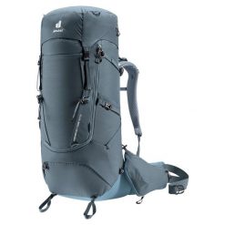Plecak trekkingowy Deuter Aircontact Core 60+10 - graphit/shale. Niebieskie plecaki męskie Deuter, bez wzorów. Za 1,101.99 zł.