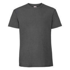 Męska Koszulka Iconic Premium Ringspun Cotton T-shirt. Szare t-shirty męskie Fruit of the Loom, m, bez wzorów, bez kołnierzyka. Za 31.99 zł.