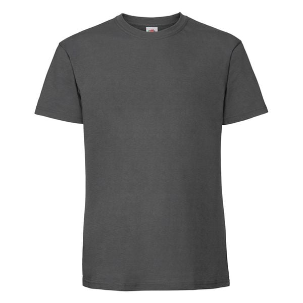 Męska Koszulka Iconic Premium Ringspun Cotton T-shirt. Szare t-shirty męskie Fruit of the Loom, m, bez wzorów, bez kołnierzyka. Za 34.99 zł.