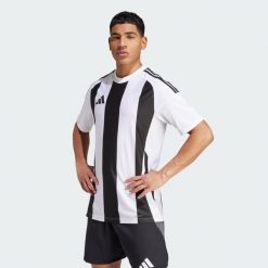 Koszulka Striped 24. Czarne t-shirty sportowe męskie Adidas, xl, z materiału, bez ramiączek, do piłki nożnej. Za 129.00 zł.