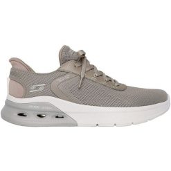 Buty sportowe męskie Skechers Bobs Arc Waves 2.0. Szare buty sportowe na co dzień męskie Skechers, z materiału, bez zapięcia, trekkingowe. Za 390.00 zł.