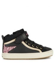 Geox Sneakersy J Kalispera Girl J944GM 054GN C9231 D Czarny. Czarne buty sportowe dziewczęce Geox, bez wzorów, ze skóry, bez zapięcia. Za 199.99 zł.