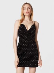 MICHAEL Michael Kors Sukienka koktajlowa Embellished Bustier MF2819W6LN Czarny Slim Fit. Czarne sukienki damskie MICHAEL Michael Kors, bez wzorów, z bawełny, wizytowe, bez kołnierzyka, bez ramiączek. Za 1,309.00 zł.