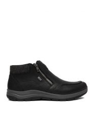 Rieker Botki CEO-03660-00 Czarny. Czarne buty zimowe męskie Rieker, ze skóry, bez zapięcia. Za 449.99 zł.