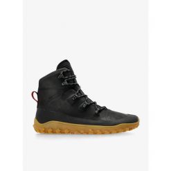 Buty turystyczne męskie Vivobarefoot Tracker Leather AT. Czarne buty trekkingowe męskie VIVOBAREFOOT, bez zapięcia, trekkingowe. Za 829.99 zł.