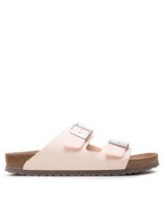 Birkenstock Klapki Arizona Bs 1019635 Różowy. Czerwone klapki damskie Birkenstock, bez wzorów, ze skóry, bez obcasa. Za 349.99 zł.