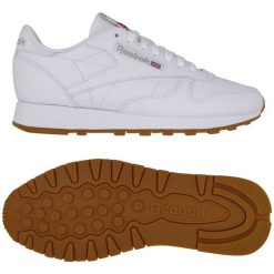Buty do chodzenia męskie Reebok Classic Leather. Białe buty sportowe na co dzień męskie Reebok, z gumy, bez zapięcia, trekkingowe, reebok classic. Za 349.00 zł.