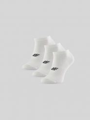 4F Skarpetki stopki (3-pack) damskie - białe 35-38. Białe skarpetki damskie 4f, bez wzorów, z bawełny. Za 49.99 zł.