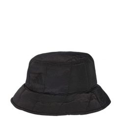 Zimowy kapelusz typu bucket. Czarne kapelusze damskie Adidas, na zimę, bez wzorów, z materiału. Za 129.00 zł.