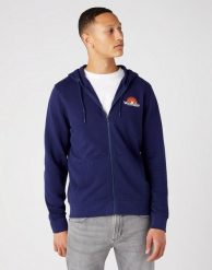 WRANGLER ZIP THRU RAINBOW MĘSKA BLUZA ROZPINANA LOGO MEDIEVAL BLUE W6J0ILX9I 112146207. Niebieskie bluzy z kapturem męskie Wrangler, m. Za 159.99 zł.
