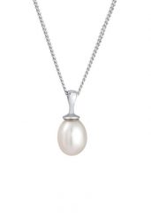 Elli Damski ponadczasowy filigranowy z perłą hodowlana słodkowodną w pozłacanym srebrze próby 925 Sterling Silver Naszyjniki 1 ct. Szare naszyjniki damskie Elli, do pracy, pozłacane. Za 208.99 zł.