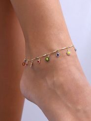 Nakkash Pozłacana bransoletka z elementami ozdobnymi na kostkę rozmiar: onesize. Żółte bransoletki damskie Nakkash, pozłacane. Za 56.95 zł.