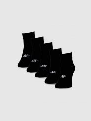4F Skarpetki casual za kostkę (5-pack) męskie - czarne 39-42. Czarne skarpetki męskie 4f, bez wzorów, z bawełny. Za 59.99 zł.