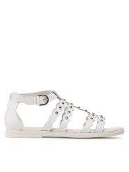 Geox Sandały J Sandal Karly Girl J3535D043BCC1000 D Biały. Białe sandały dziewczęce Geox, ze skóry, bez zapięcia. Za 359.99 zł.