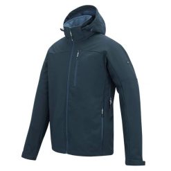 Męska wodoodporna kurtka softshell Arana z kapturem. Niebieskie kurtki softshell damskie Regatta, m, bez wzorów, z elastanu, z kapturem. Za 349.99 zł.