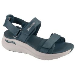 Sandały damskie, Arch Fit 2.0 - Go-Getter. Niebieskie sandały damskie Skechers, bez wzorów, bez obcasa. Za 279.99 zł.
