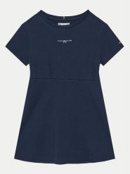 Tommy Hilfiger Sukienka codzienna KG0KG08350 M Granatowy Regular Fit. Niebieskie sukienki dziewczęce Tommy Hilfiger, bez wzorów, z bawełny, bez ramiączek. Za 159.99 zł.