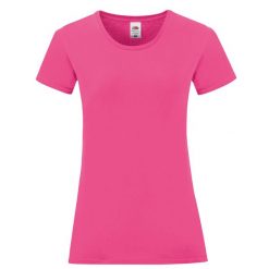 Koszulka Damska Iconic 150. Czerwone bluzki damskie Fruit of the Loom, xl, bez wzorów, bez kołnierzyka. Za 28.99 zł.