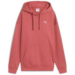 Bluza damska Puma ESS Relaxed Hoodie FL. Czerwone bluzy bez kaptura damskie Puma, bez wzorów, bez ramiączek, bez kaptura. Za 168.99 zł.