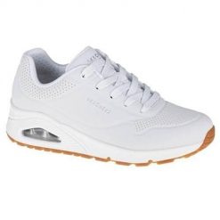 Buty do chodzenia damskie Skechers Unostand ON Air. Białe buty sportowe na co dzień damskie Skechers, bez wzorów, z materiału, trekkingowe, Skechers Sport. Za 365.00 zł.