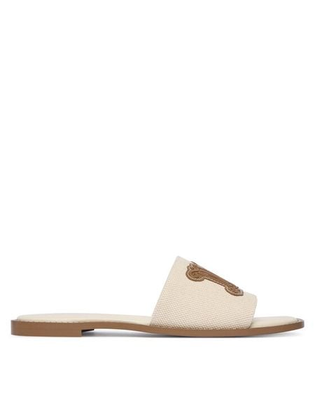 Max Mara Klapki 2616521039650 Brązowy. Brązowe klapki damskie Max Mara, bez wzorów, z materiału, bez obcasa. Za 730.99 zł.