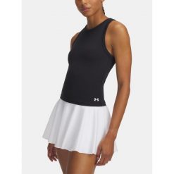 Top treningowy damski Under Armour Motion High Neck Tank. Czarne topy damskie Under Armour, l, bez wzorów, bez kołnierzyka. Za 175.65 zł.