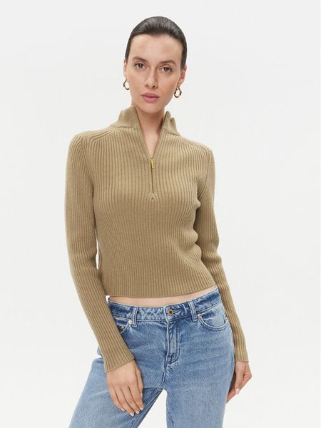 MICHAEL Michael Kors Sweter MF360P26V1 Brązowy Regular Fit. Brązowe swetry klasyczne damskie MICHAEL Michael Kors, l, z wełny, bez kołnierzyka. Za 719.99 zł.