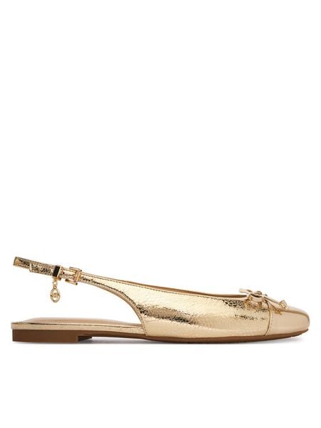 MICHAEL Michael Kors Baleriny Piper Sling 40S6PIFP1M Złoty. Żółte baleriny damskie MICHAEL Michael Kors, bez wzorów, ze skóry, bez obcasa. Za 569.99 zł.