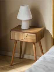 Szafka nocna z szufladą - brązowy. Brązowe koszule nocne damskie Sinsay, bez wzorów. Za 89.99 zł.