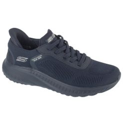Buty sportowe Sneakersy męskie, Slip-Ins: BOBS Squad Chaos - Solid Step,slip-ins. Niebieskie buty sportowe na co dzień męskie Skechers, bez zapięcia, trekkingowe. Za 329.99 zł.